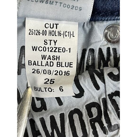 True Religion Jeans Womens 25 Blue Casey Low Rise Super Skinny Denim - Picture 10 of 13